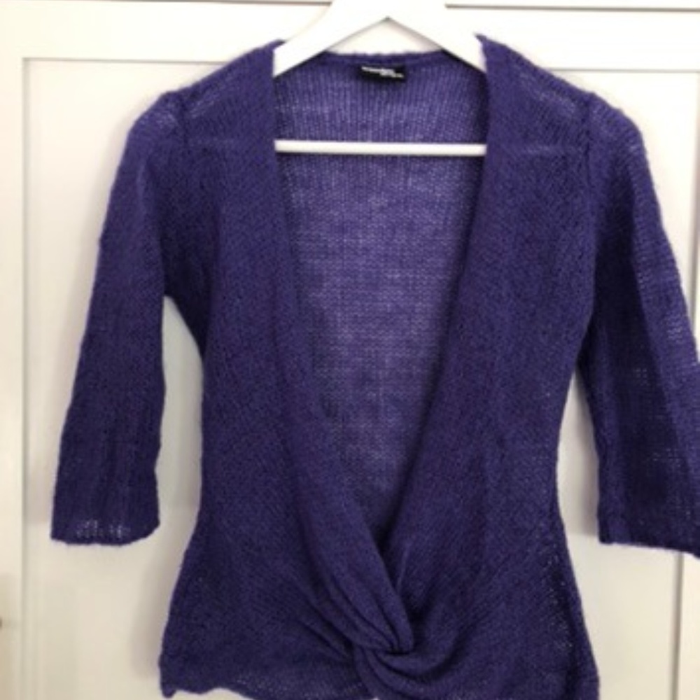 Wooden Ships purple sweater